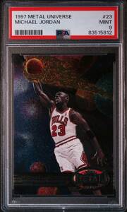 1997 SKYBOX METAL UNIVERSE MICHAEL JORDAN PSA9