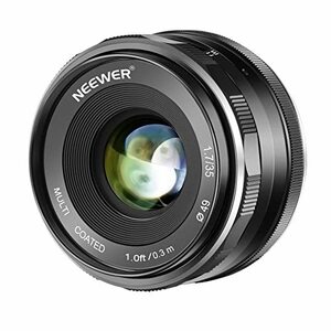 【中古】 Neewer 35mm F 1.7大口径APS-Cプライムマニュアルフォーカスレンズ Canon EF-M E