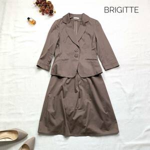  carefuly selected * standard dressing up! Brigitte BRIGITTE cotton skirt setup suit 9 number M beige 