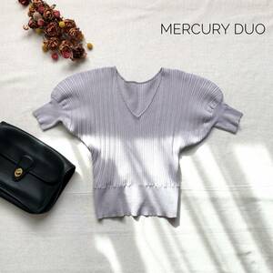  тщательно отобранный * редкость взрослый casual! Mercury Duo summer вязаный незначительный лиловый ba Rune вязаный свободный размер 