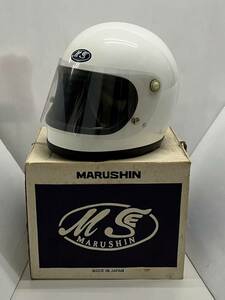 MARUSHIN/マルシン工業 武将 M-210DX Ｌ 59㎝～60㎝ 白 製造年月日 590424 フルフェイスヘルメット 傷汚れ等有 スポンジ劣化有 現状お渡し