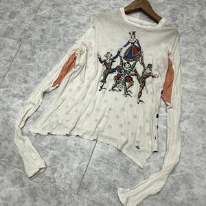 F @ 日本製 '高級ラグジュアリー服' Vivienne Westwood MAN ヴィヴィアンウエストウッド 長袖 オーブロゴ Tシャツ / カットソー 46 古着 