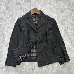 F @ 洗礼されたデザイン '高級婦人服' BURBERRY LONDON バーバリー 裏地 チェック柄 シャツ ジャケット 13 レディース 上着 アウター 古着