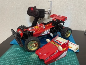 【送料無料 中古 フルベア テクニゴールド 2.4Ｇ】タミヤ ラジコン ホットショット TAMIYA RC HOT SHOT ジャンク 