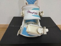 HEAD ヘッド　ビンディング　レディース　ホワイト　サイズS　ジャンク　バインディン（検）BURTON FLUX SALOMON　スノーボード_画像6