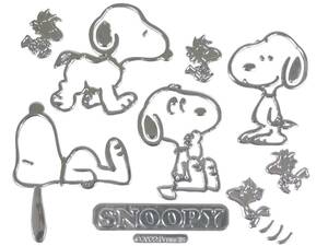 明邦(Meiho) メイホウ SNOOPY スヌーピー ウッドストック エンブレムステッカー ラージ シルバー