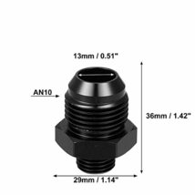 X AUTOHAUX ホースエンドフィッティング オイルクーラーアダプター継手 アルミニウム合金 車用 10N オスからM14 x 1.5 mm オス_画像4