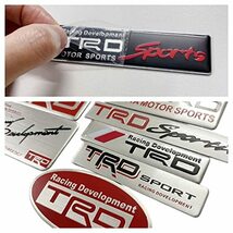 トヨタ TRD ステッカー ロゴ オートバイガスタンクステッカー エンブレム バッジ 装飾 アルミ レーシングウィングデカール_画像4