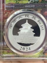 【発行初日鑑定品！PCGS最高鑑定】2024年新発売パンダ銀貨 中国パンダ銀貨　純銀 本物保証 収蔵品放出 未使用　超美品　非常に入手困難 _画像6