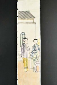 【不明】B2554 蘇州版画？「人物図」紙本 古画 中国 唐物
