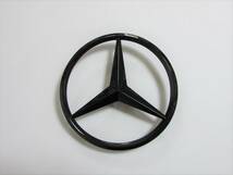 Mercedes Benz メルセデス ベンツ リア トランク エンブレム ブラック 艶有り 80mm_画像1