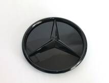 Mercedes Benz メルセデス ベンツ グリル エンブレム 185mm ブラック 艶有り A C B E GLK GL CLA CLS R _画像2