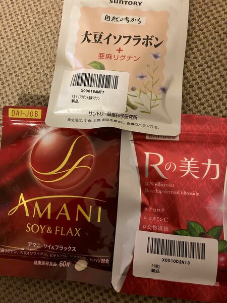 AMANI SOY&FLAX アマニ　ソイ&フラックス、Rの美力、大豆イソフラボン