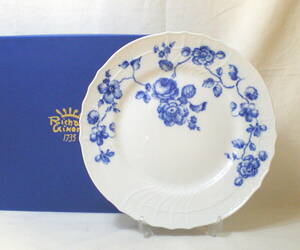 未使用保管品◆Richard Ginori リチャードジノリ プレート皿　ローズブルー 26.5cm ◆