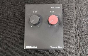 ♪mitomo MVL-2UBL RCA ボリュームボックス 動作確認済・中古♪