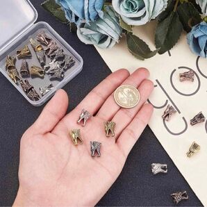 2個ピース 合金ドラゴンヘッド アンティーク アクセサリーパーツ DIY5色 選べます
