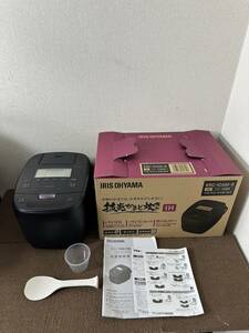 Y【中古品】アイリスオーヤマ かまど炊き 炊飯器 IH KRC-ICA50-B 1.0L（0.5〜5.5号炊き）IHジャー炊飯器 通電動作確認済 元箱付 2022年製