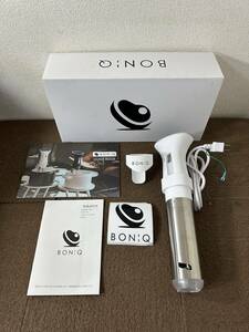 Y【中古現状品】BONIQ ボニーク 低音調理器 BNQ-01 ホワイト 取扱説明書付 通電確認済み 元箱付