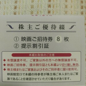 東京テアトル　株主優待　8枚