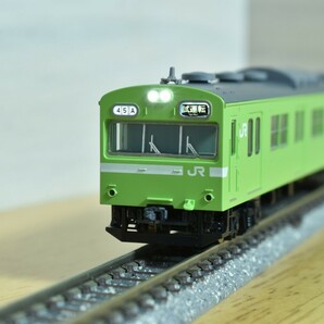 TOMIX 97935 クハ103（ユニットサッシ銀）JR103系通勤電車(JR西日本仕様・混成編成・ウグイス)セットばらし 1両 トミックス ②の画像1