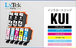 LxTek Purify KUI-6CL 8本セット (6色セット+黒2本) 互換インクカートリッジ エプソン (Epson) 対応 KUI クマノミ インクA47