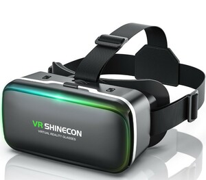 VRヘッドセットヘッドマウントディスプレイスマホ用 ピントや目幅調整可非球面光学レンズ 眼鏡対応120°超広角4.7~6.5インチiPhone&android