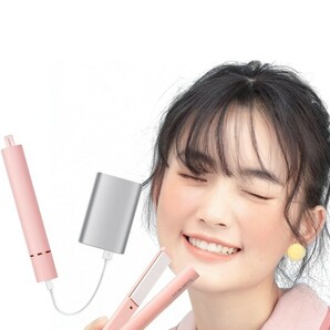 Ailiss Pro By Sarlisi ヘアアイロンミニ持ち運び用ストレートアイロン カール ２way コンパクト ヘアアイロン海外対応 旅行(ブルー)A23の画像2