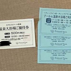 エピナール那須　ご優待割引券と利用券