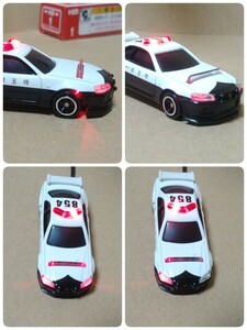  dummy scanner Skyline GT-R R34 BNR34 Nissan patrol car Saitama prefecture . Tomica LED 12V 4 light blinking minicar crime prevention anti-theft Kanto Saitama 