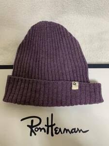 定番 RHC RON HERMAN リブニットキャップ ロンハーマン コットンビーニー PURPLE