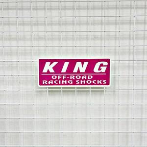 キング オフロード レーシング ショック スポンサーデカール ステッカー (ピンク / 1枚) 希少カラー アメリカンロックレース フォード #1