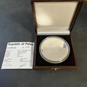 アンティークコイン Palau 1999 Manta Ray 20 Dollars 5oz Silver Coin,Proof★14