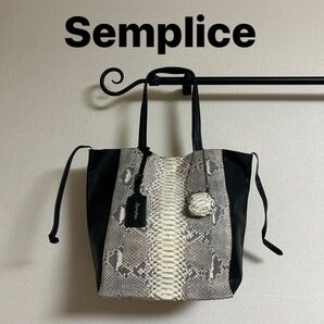 Semplice ダイヤモンドパイソン トートバッグ