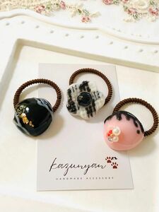 【ハンドメイド】バレンタインチョコのミニヘアゴムセット