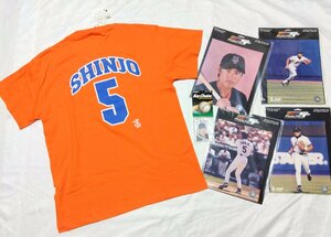 未使用品 ★新庄剛志 BIGBOSS ビッグボス★グッズ 6点セット NEWYORK METS MLB ＃5 Tシャツ キーホルダー フォトファイル×4 当時品 01753