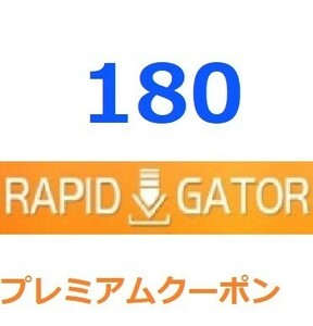 Rapidgator　プレミアム公式プレミアムクーポン 180日間帯域幅６TB　入金確認後1分～24時間以内発送