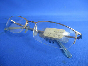 ◆プラダ メガネ◆未使用店舗保管品 PRADA TITANIUM VPR 58D 53ロ18 5AK-101 135 フロント約13㎝ サイド約14㎝ 眼鏡 ブランド ♪R-120806