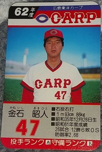 タカラプロ野球カードゲーム昭和６２年度広島東洋カープ 金石昭人