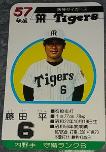 タカラプロ野球カードゲーム昭和５７年度阪神タイガース 藤田平