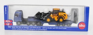 【中古品】ボーネルンド siku ジク MANトレーラー JCBホイールローダー積載 1:87 SK1790 ミニカー °