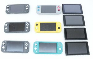 【中古・ジャンク品】1円～ Nintendo Switch SwitchLite 本体のみ 10台セット SwitchLite×6 Switch×2 持続型×2 【一部スタンド欠品】 ;;