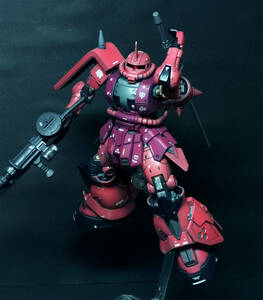 【完成品】HG 1/144 HGUC 高機動型ザク陸戦型 シャア専用 プレバン限定 ククルス・ドアン サザンクロス エグバ機 改修 塗装済 【管:Z02】