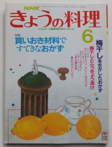 NHK　きょうの料理　平成元年6月（1989）号　特集・買いおき材料ですてきなおかず　日本放送出版協会