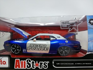 ■ Maistoマイスト All Stars 1/24 DODGE CHALLENGER R/T METRO POLICE ダッジ・チャレンジャー ダイキャストミニカー