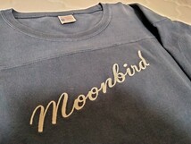 Champion チャンピオン ランタグ復刻 紺 チェーン刺繍Moonbird 七分袖 フットボールTシャツ M _画像4