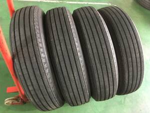 s143-4-2 ☆225/80R17.5 BS R115 中古4本♪ 2022年製 ブリヂストン 中古タイヤ 残溝8～7ｍｍ k140