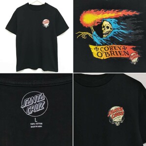 即決 L サンタクルーズ SANTA CRUZ コーリーオブライエン Tシャツ COREY O'BRIEN 死神 黒の画像2