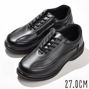  прогулочные туфли 27.0cm мужской обувь обувь широкий 3E спортивные туфли черный чёрный 