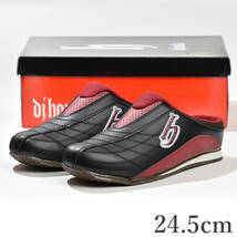 サンダル スニーカー 24.5cm メンズ かかとなし サボサンダル 靴 黒_画像1