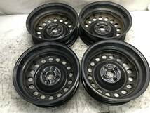 トヨタ ダイハツ純正 15インチ スチールホイール 鉄ホイール 15x5J ET40 PCD 100 4H ハブ経54 スズキ純正 中古 【ＷＮ-240208】_画像10